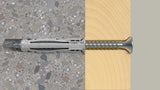 Fischer Sx Plus 8x40 S K 10, 568122, Pasador Gris Claro