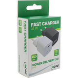 Cargador Usb En Línea Usb-C Único, Entrega De Energía, Pps, 33w, Blanco