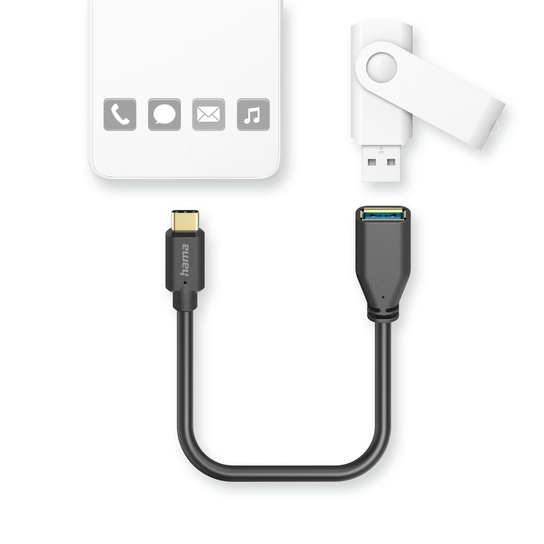 EAN 4047443487230 - Hama 00201605 cable USB USB 3.2 Gen 1 (3.1 Gen 1) 0,15 m USB C USB A Negro imagen 2
