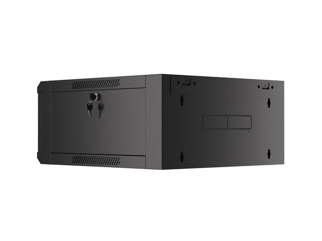 Rack De Pared De 19 "4u / 570x600 Paquete Plano De Montaje Rápido Desmontable Black Lanberg