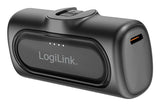 Bateria Externa Power Bank   5000 Mah, Conector Usb-C Integrado, Color Negro  Lipo Logilink