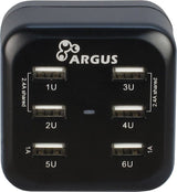 Inter-Tech Cargador Argus Ls-6us 80mm Usb 5v Toma De Corriente