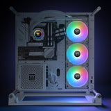 Thermaltake Th420 V2 Argb Sync All-In-One Liquid Cooler Snow Edition, Refrigeración Por Agua Blanco
