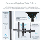 Startech.Com Base Soporte Vesa Ajustable De Montaje En Techo Para Pantallas De 37 A 70 Pulgadas - Mástil Corto