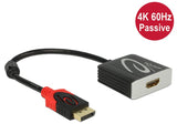 Delock Adaptador Displayport 1.2 Macho  Hdmi Hembra 4k 60 Hz Pasivo Negro