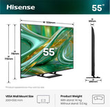 Tv Hisense 55e8s 55" Uhd 4k Miniled Gaming 144hz Dolby Vision Atmos Hdr10+