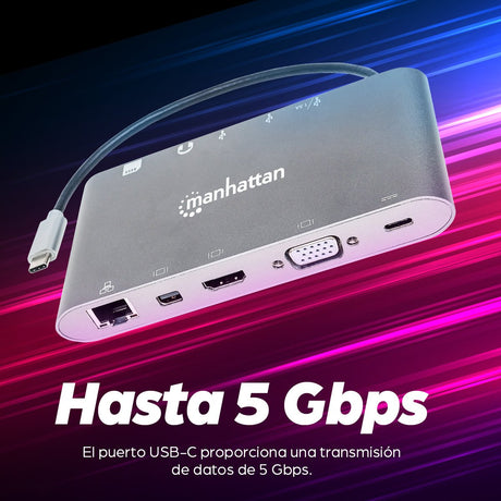 EAN 0766623152808 - Manhattan 152808 base para portátil y replicador de puertos Alámbrico USB 3.2 Gen 1 (3.1 Gen 1) Type-C Pl imagen 12
