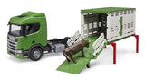 Bruder Scania Super 560r Camión De Transporte De Animales, Modelo De Vehículo Con 1 Ganado 3548