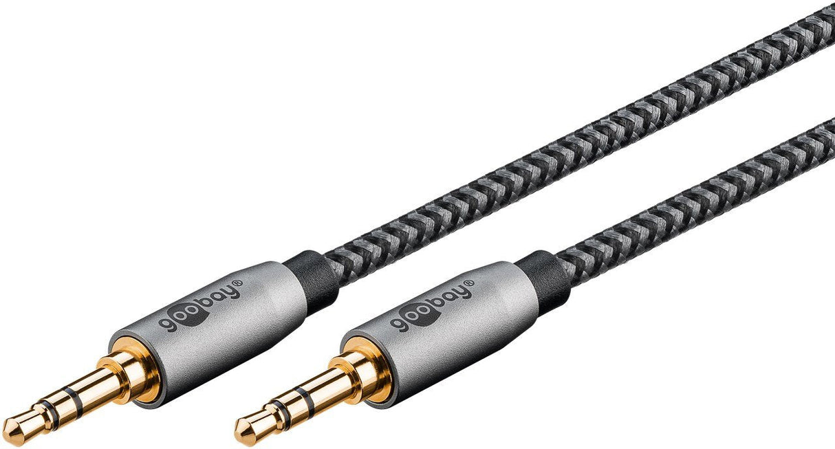 Cable Audio Stereo Minijack 3.5 M/M  1,00m Flexiplus Nylon Goobay