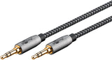 Cable Audio Stereo Minijack 3.5 M/M  1,00m Flexiplus Nylon Goobay