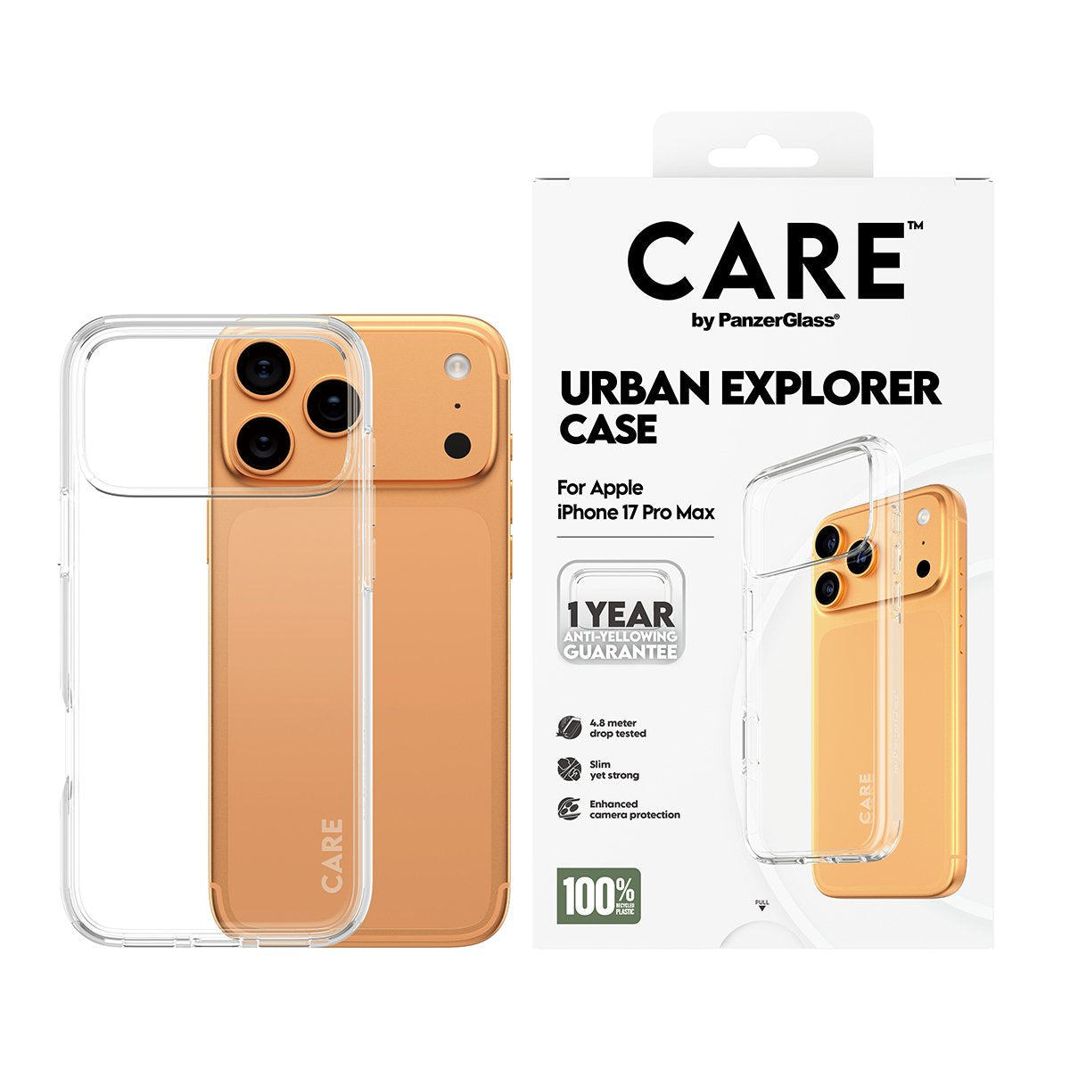 Panzerglass Care Flagship Case Transp. Urban Expl. Clear Frame Iphone 17pro Max