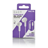 Auriculares Intrauditivos Ngs Cross Glide Con Micrófono Usb Tipo-C Blancos