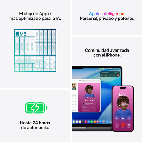 EAN 0195950489644 - Apple MacBook Pro Apple M M5 Portátil 36,1 cm (14.2") 16 GB 1 TB SSD Wi-Fi 6E (802.11ax) macOS Tahoe Negr imagen 8