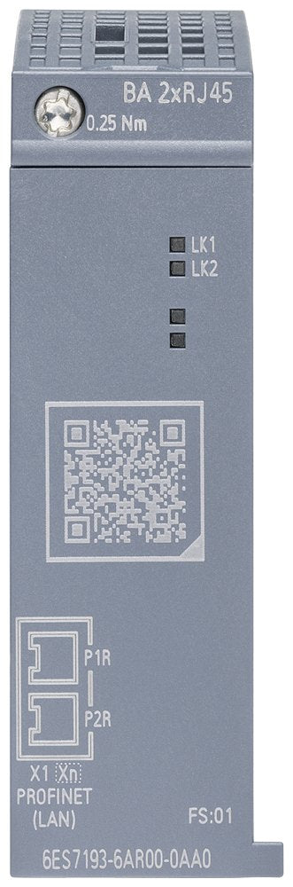 Siemens 6es71936ar000aa0 Busadapter Ba 2xrj45 2 Rj45 Buchsen F.Profinet Et200sp