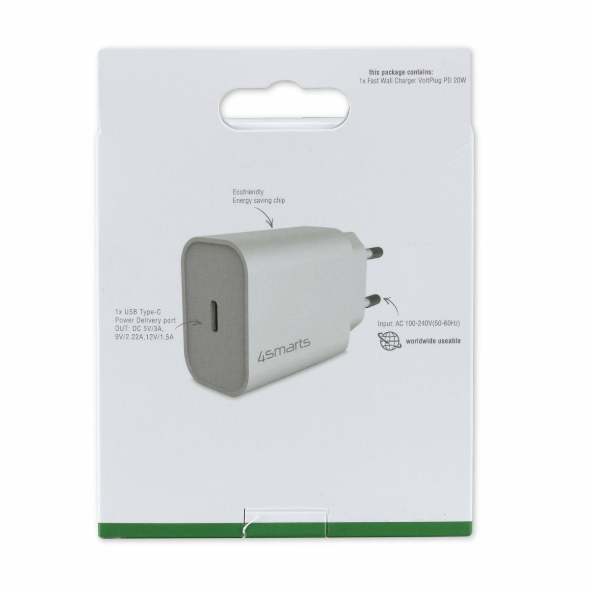 4smarts Cargador De Pared  Usb-C Pd 20w Blanco