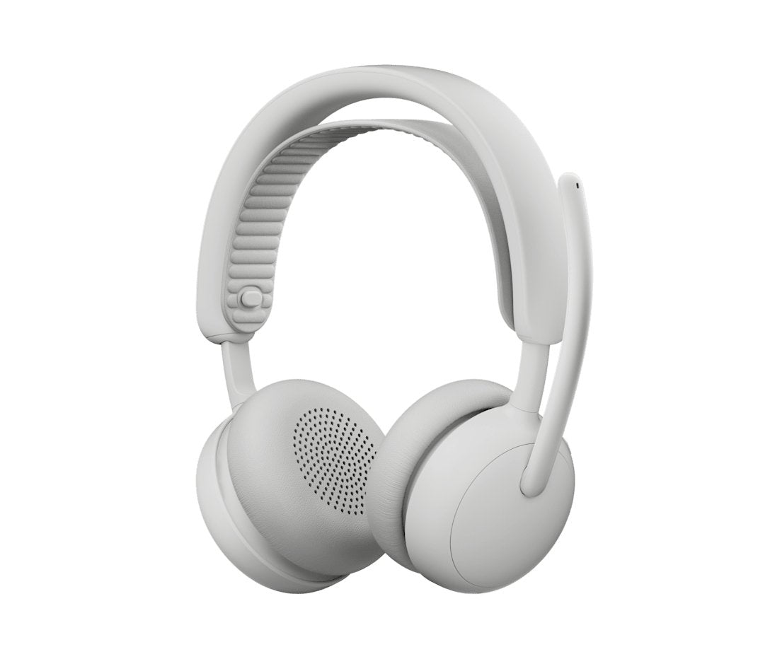 Auriculares Logitech Zone Wireless 2 Inalámbricos Bluetooth Con Cancelación De Ruido Blanco Crudo