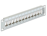 Delock 10? Keystone Patchpanel 12 Port Metall Grau
