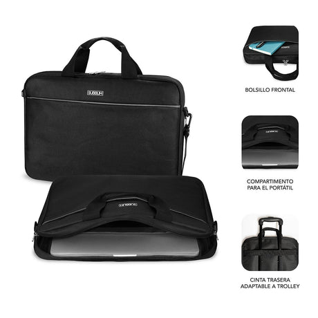 EAN 8436586741204 - SUBBLIM SUB-LB-2SP0050 maletines para portátil 39,6 cm (15.6") Maletín Toploader Negro imagen 2