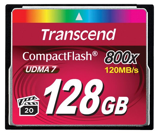 Transcend Premium Compactflash 128gb Card R120mb/S Vgp 20 Mlc