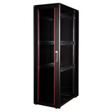 Roline 19-Zoll Netzwerkschrank Pro 42 He, 600x1000 Bxt Glastr Schwarz