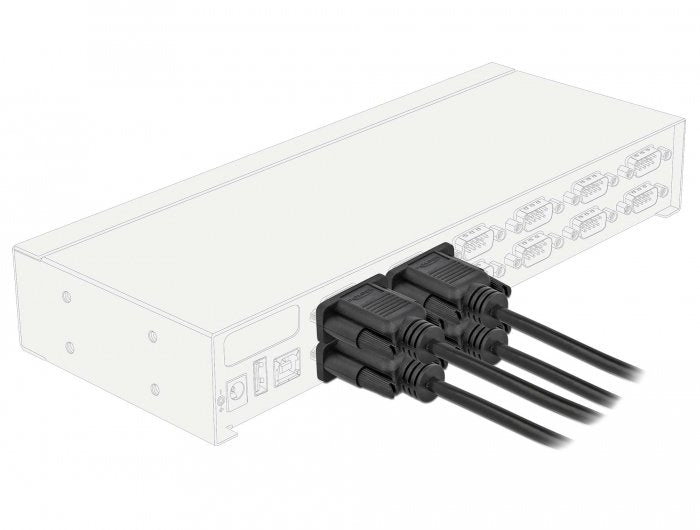 Delock Rs-232 Cable Seriell D-Sub 9 Buchse Zu Buchse Nullmodem Mit Schmalem Steckergehäuse - Cts   Rts Auto Control - 2 M