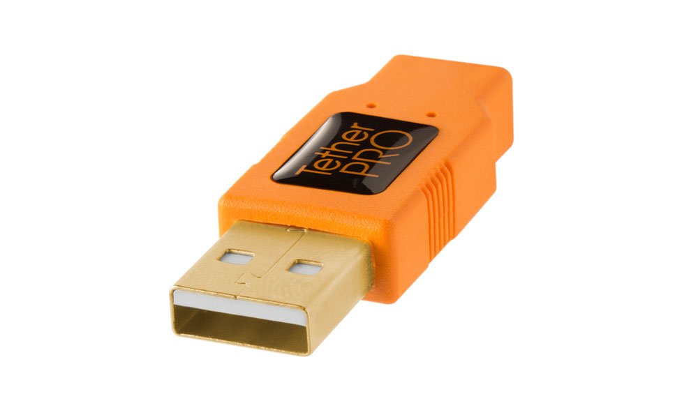 Tether Tools Cu5451 Cable Usb 4,6 M 2.0 Usb A Mini-Usb B Naranja