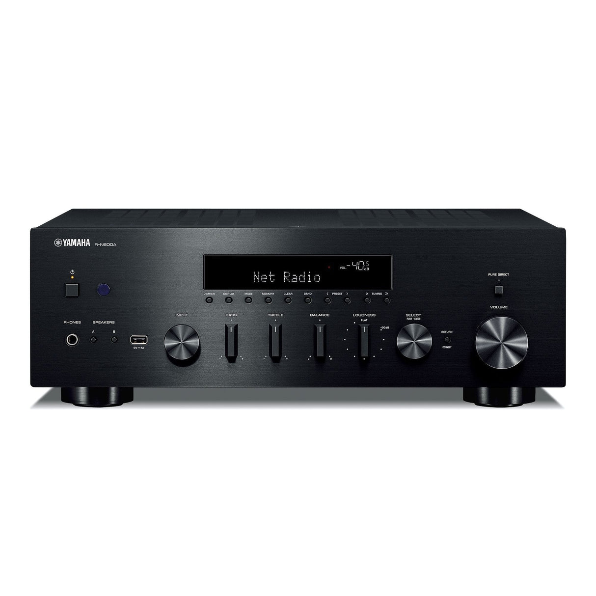 Yamaha Av-Receiver Avreceiver R-N600a Rn600a Negro Negro (R-N600a (Rn600a Blb)
