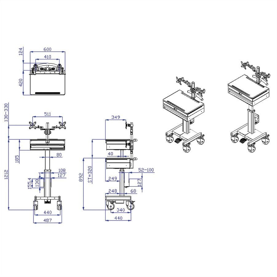 Tv + Pc Mobile Computing  Workstation