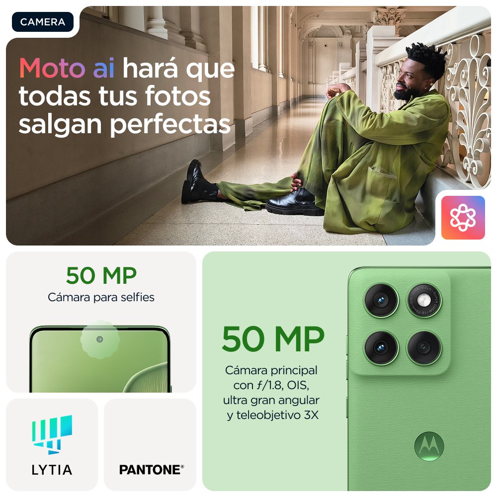 Smartphone Motorola Edge 60  6.67" Sim Doble Android 15 5g Usb Tipo C 12 Gb 512 Gb 5200 Mah Verde