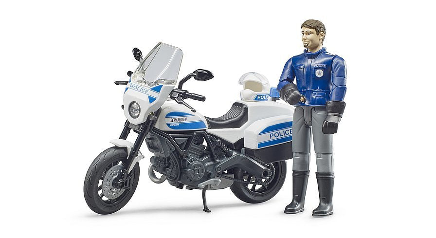 Brother Bworld Scrambler Ducati Motocicleta De Policía, Modelo De Vehículo 62731