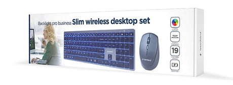 EAN 8716309121774 - Gembird KBS-ECLIPSE-M500 teclado Ratón incluido RF inalámbrico QWERTY Inglés de EE. UU. Negro imagen 9