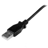 Startech Cable Usb 2.0 A Micro Usb Acodado 1m  Negro Usbaub1mu