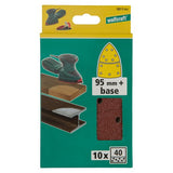 Pack 10 Hojas Abrasivas Adhesivas, 2 Piezas Para Madera/Metal Grano 40 1811000 Wolfcraft