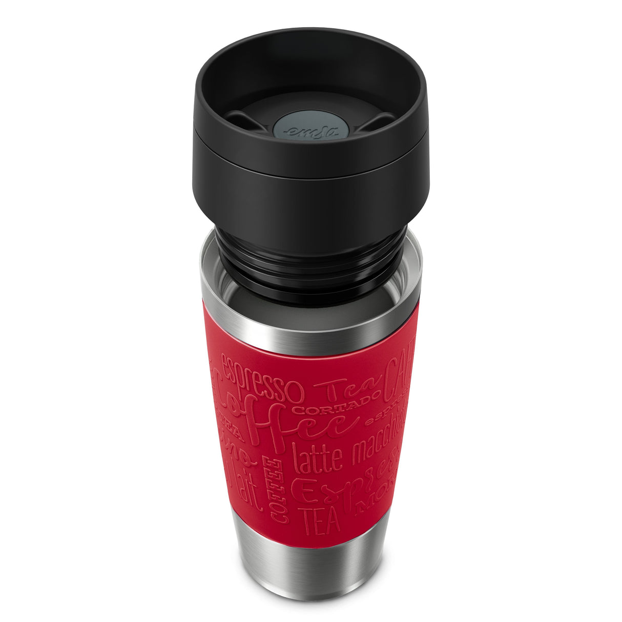 Taza Térmica  Emsa Travel Mug Clásica Rojo Oscuro/Acero Inoxidable, 0,36 Litros N2020400