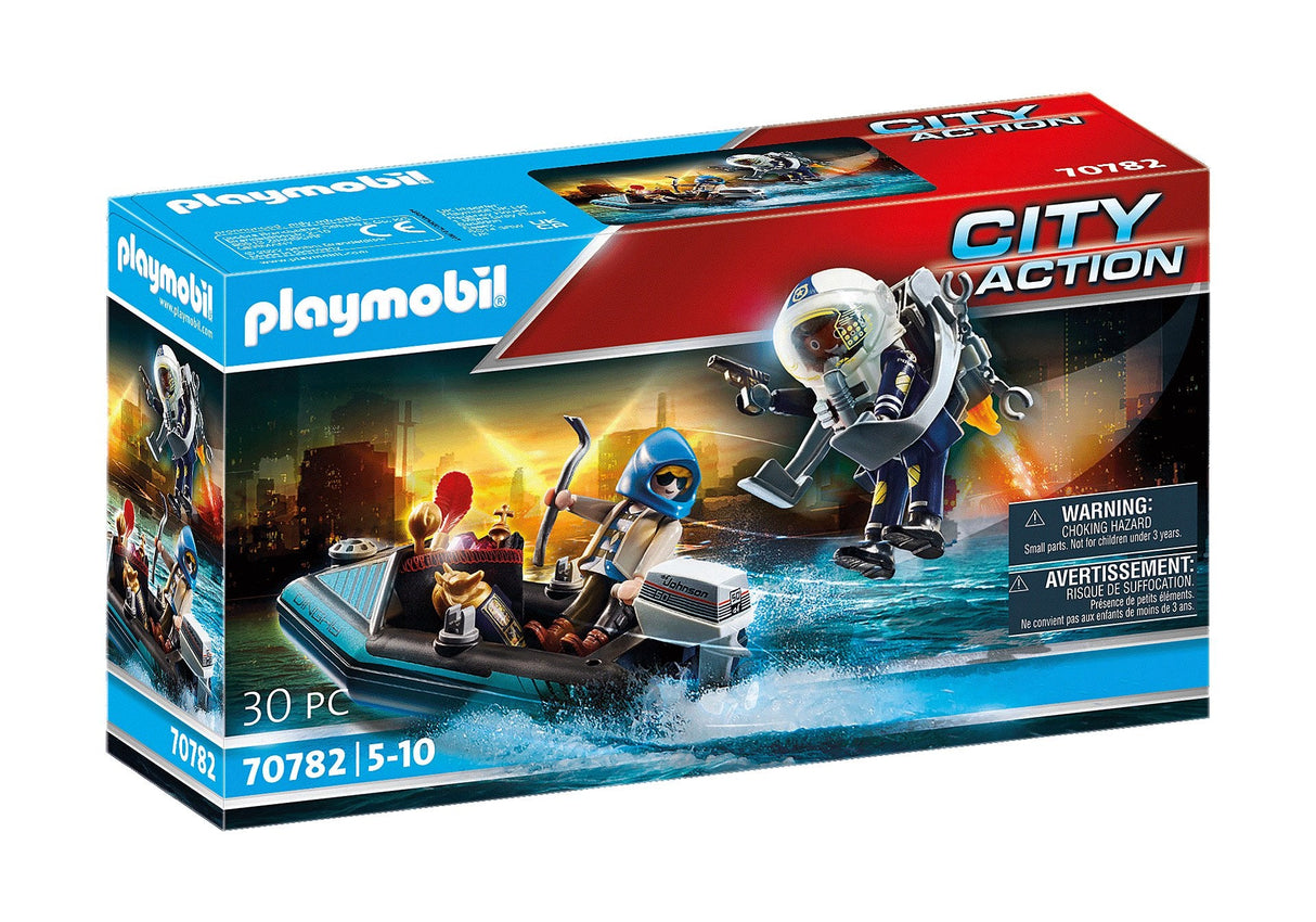 Playmobil 70782 Jetpack De La Policía: Arresto Del Ladrón De Arte
