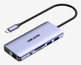 Hiksemi Hub Hs-Hub-Ds11 11 In 1 Hdmi 4k Vga Sd Micro Sd Fast Charge