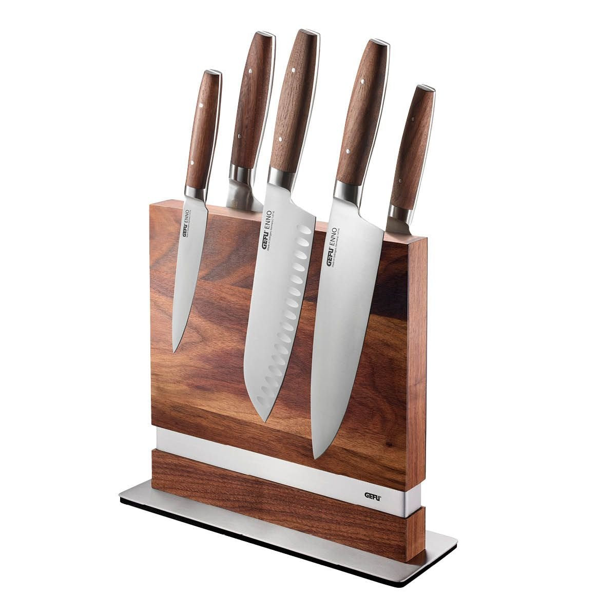 EAN 4006664139588 - GEFU 13958 taco para cuchillos Vaina protectora para cuchillo Acero inoxidable, Madera de nogal Acero ino imagen 1