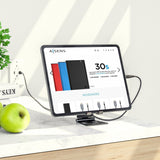 Aisens Soporte De Sobremesa Tamaño M Ajustable (2 Pivotes) Para Movil / Tablet - Negro