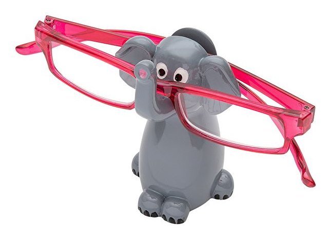 Wedo Brillenhalter Elefant, Polyresin, Gris, 7,1 X 5,5 X 10,