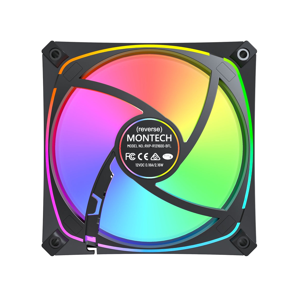 Ventilador Pc Montech Rx120 Pro 12 Cm Blanco 3 Pieza(S)