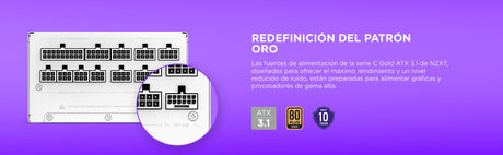 EAN 5056547206349 - NZXT C1000 Gold ATX 3.1 unidad de fuente de alimentación 1000 W 24-pin ATX Blanco imagen 14