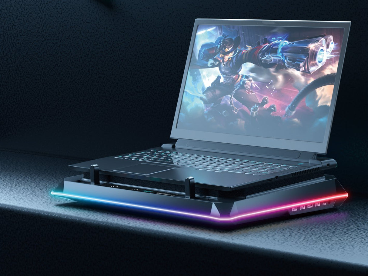 Conceptronic Usb-C Laptop-Almohadilla Refrigerante + Handyhalter, 130mm Largo