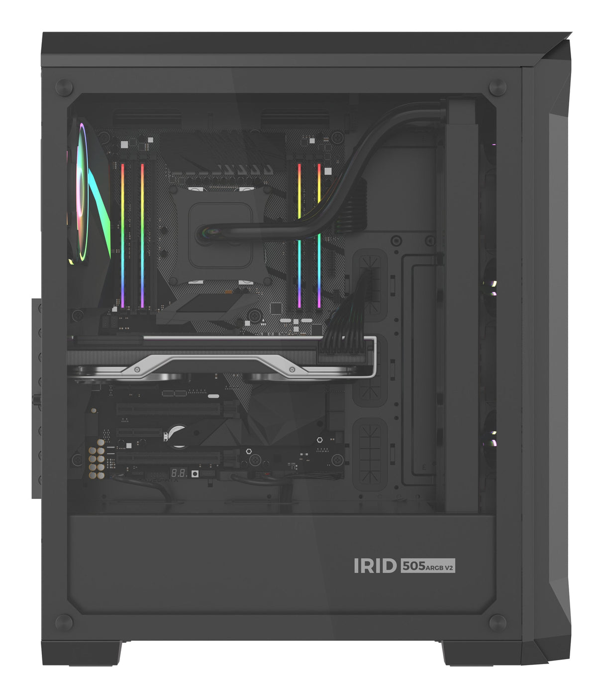 Caja Pc Gaming Genesis Irid 505 Argb Atx 2xusb 3.0 2xusb 2.0 S/F Cristal Templado