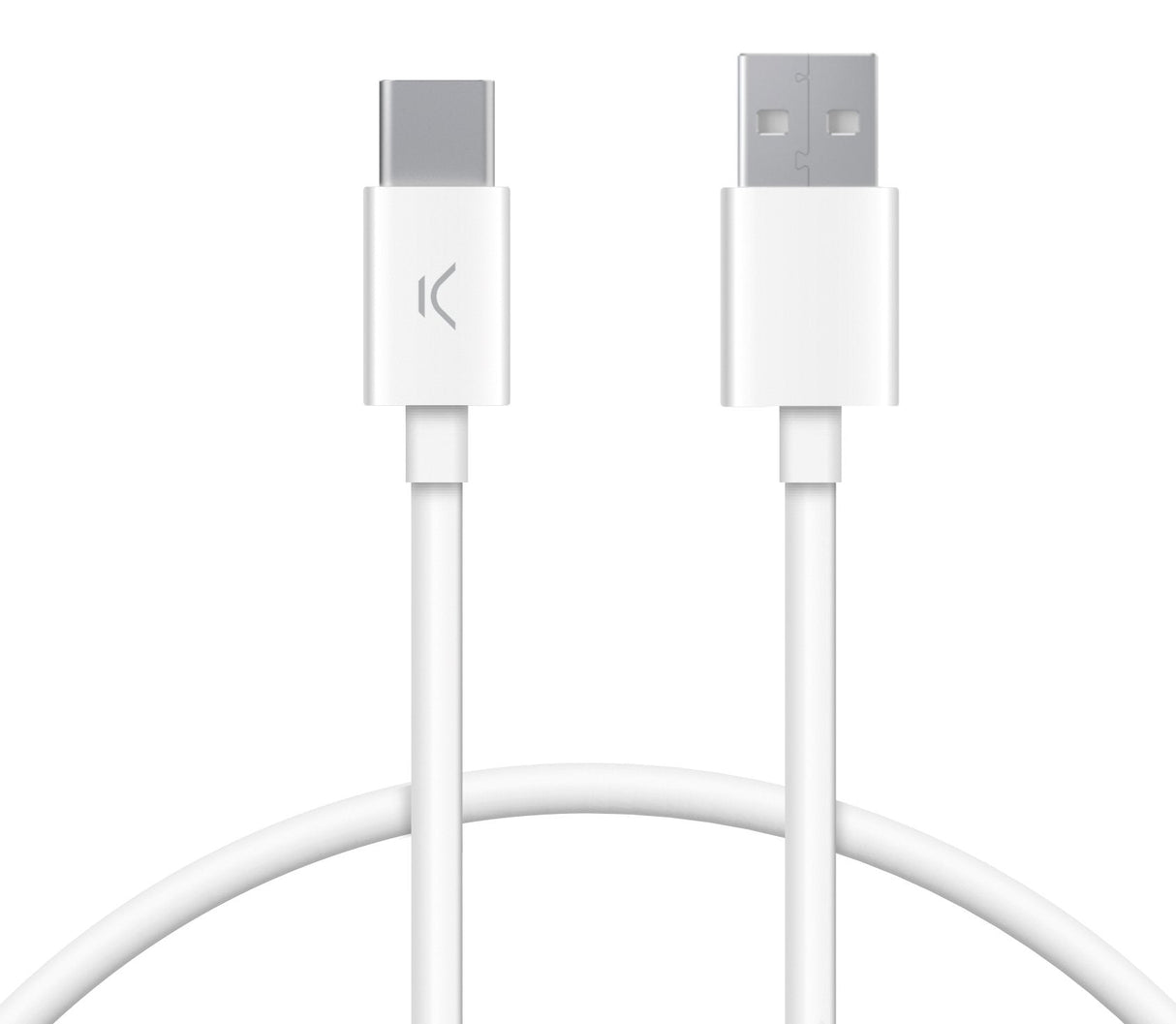 Cable  Ksix Bxcuc03bl Blanco Usb-C (M) A Usb-A (M) 1 Metro