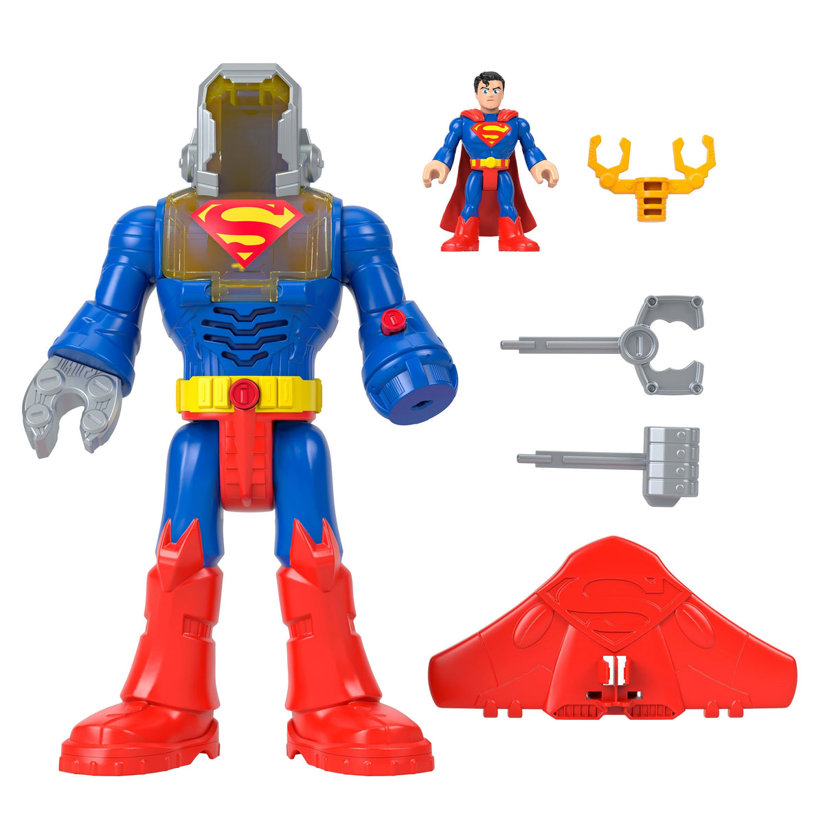 Figura De Juguete Fisher-Price Imaginext Dc Super Friends Superman Insider En Traje Exo   Jct47