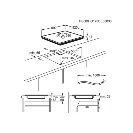 EAN 7332543591275 - Electrolux EIV634 Negro Integrado 60 cm Con placa de inducción 4 zona(s) imagen 2