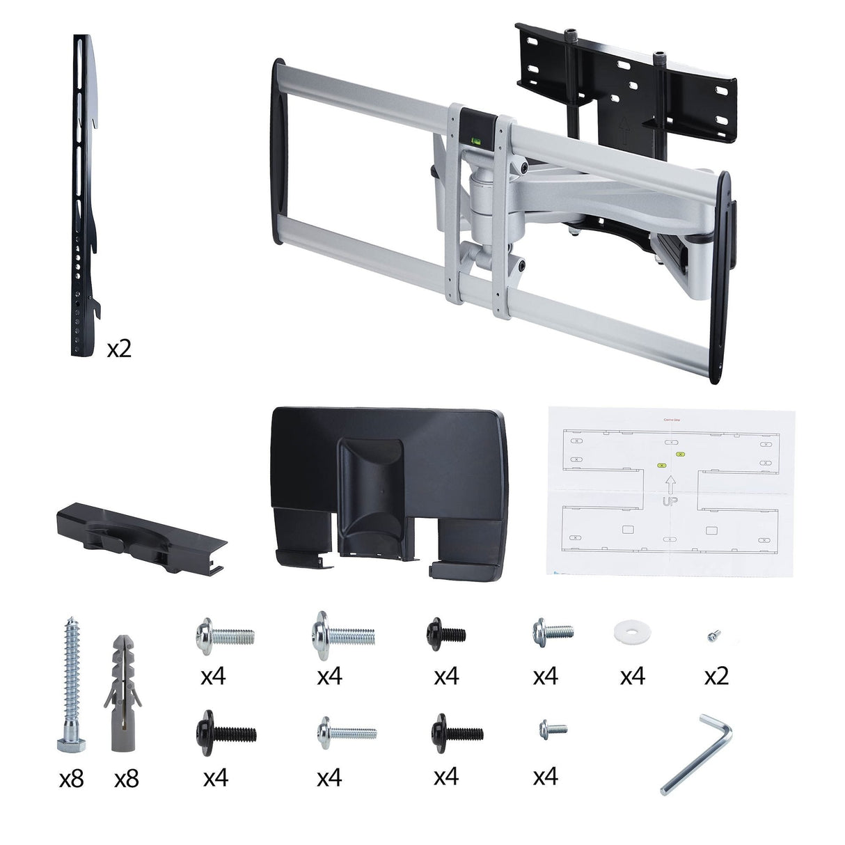 Startech.Com Robuste Vollbewegliche Tv-Soporte De Pared Fur Flachbildschirme Bis 100 Zoll Und 85 Kg Flaches Design Taa