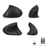 Ratón Vertical Inalámbrico Tooq Tqmwg-1104-B Hasta 3200 Dpi