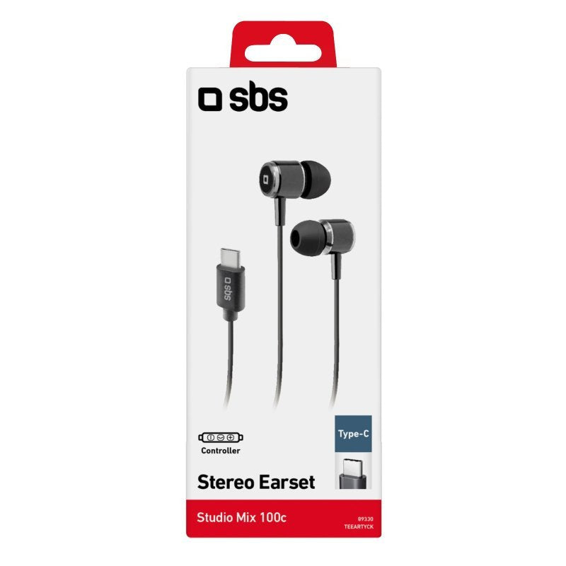 Auriculares Magneticos Sbs Teeartyck Negro Tipo C Con Microfono