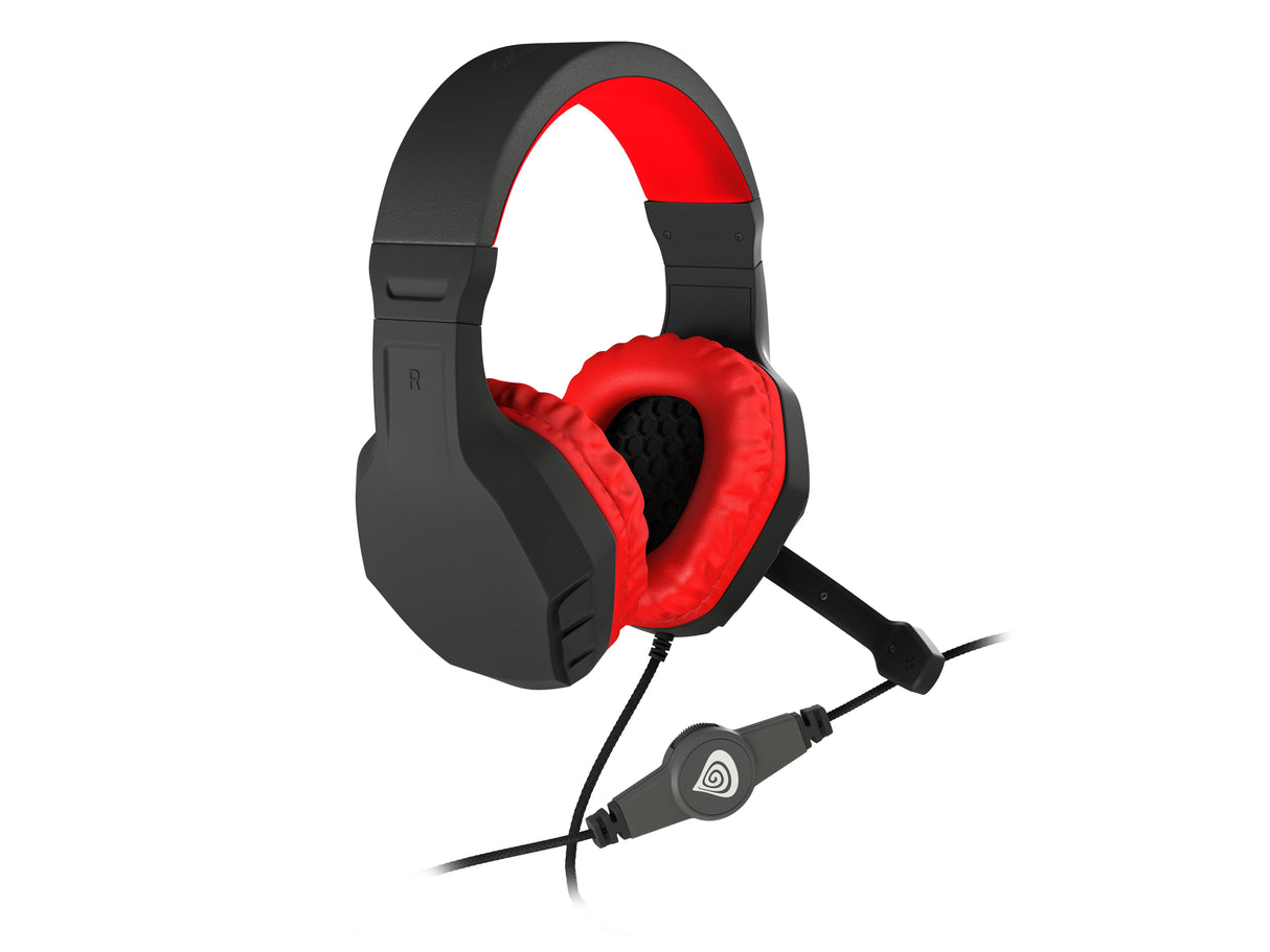 Auriculares Con Microfono Genesis Argon 200 Gaming Rojos Mini Jack 3.5mm X2